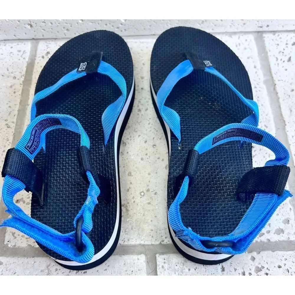 Teva Universal Flatform Sandal Blue Black White Unisex Outdoor Waterproof Size 9